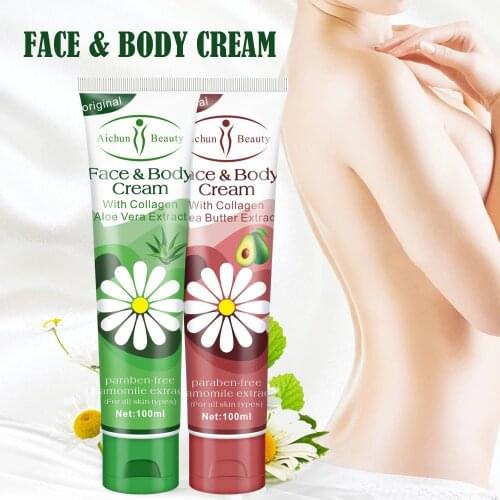 LAIKOU Shea Butter Aloe Face Body Cream Skin Whitening Deep Moisturizing Anti-drying Rejuvenation Body Lotion Cream Skin Care