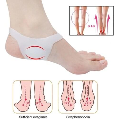 2pcs Sumifun O-type Foot Corrector Insoles Pads No Slip Shoes for Men and Women Silicone Orthopedic Insoles Pedicure Tools