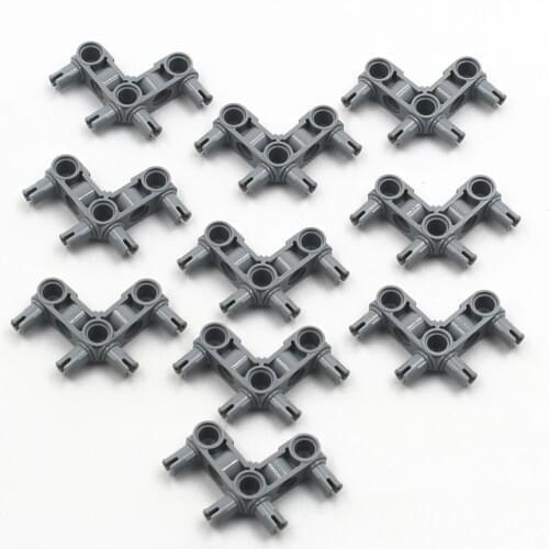 Building Blocks BulkTechnic Parts 10pcs ANGULAR BEAM 90DEGR. W.4 SNAPS compatible with lego for kids boys toy