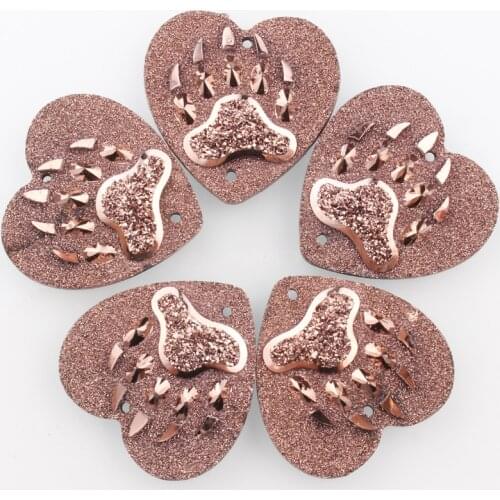 Taidian 25x25mm Rosegold Color New Cabochon Beadedearrings Colorful Jewelry 20pieces Each Lot Wholesale Price Accessories