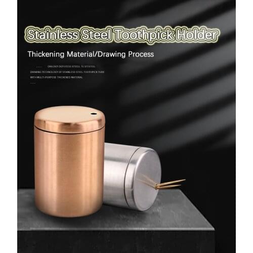 Upscale Stainless Steel Toothpick Holder High Quality Toothpick Dispenser Organizer Home Table Decoration Kitchen Accessories