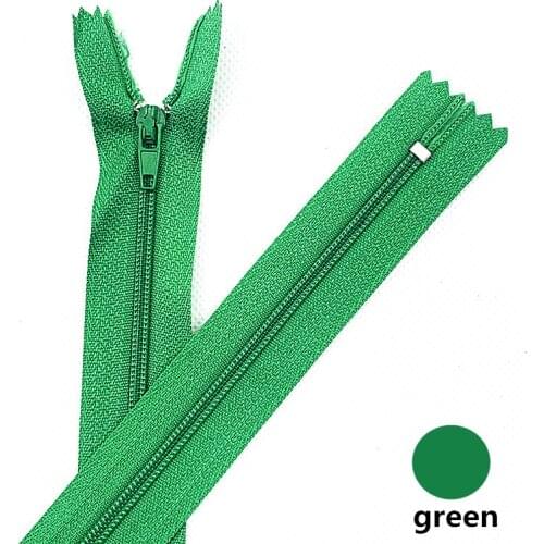 10pcs 4Inch-24inch(10cm-60Cm) Green Nylon Coil Zippers for Tailor Sewing Crafts Nylon Zippers Bulk