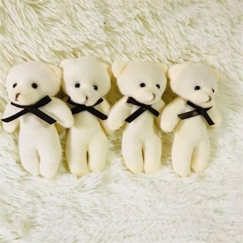 12pieces/lot 12cm pendant Bear cartoon bouquet bear doll plush doll mini Key bag pendant