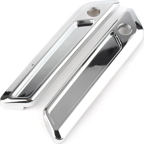 2pcs Sliver Saddlebag Latch Cover For Harley Davidson FLHT Touring Road King Street Glide 2014-2018 CVO