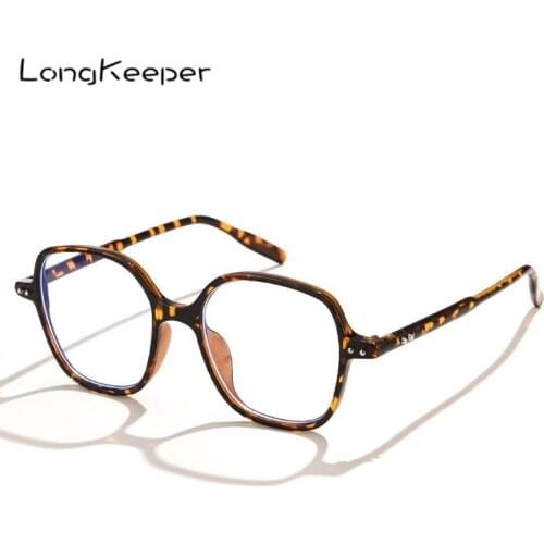 2021 Trends Office Anti Blue Light Oversized Glasses Women Computer Gaming Eyewear For Men Vintage Square Clear Lens Eyeglasses