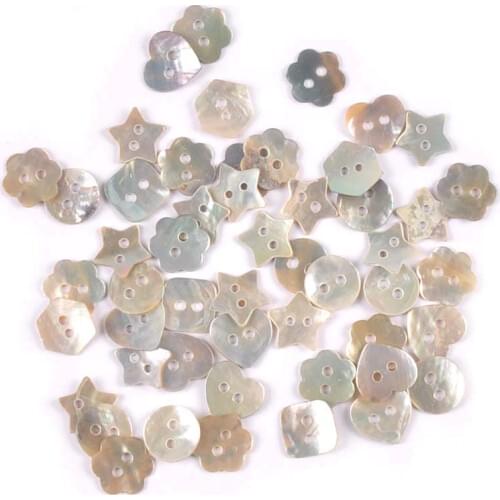50Pcs 2 Holes Color Mother Of Pearl Round Shell Buttons Sewing Accessories DIY Kid Apparel Supplies Scrapbooking Crafts c2428