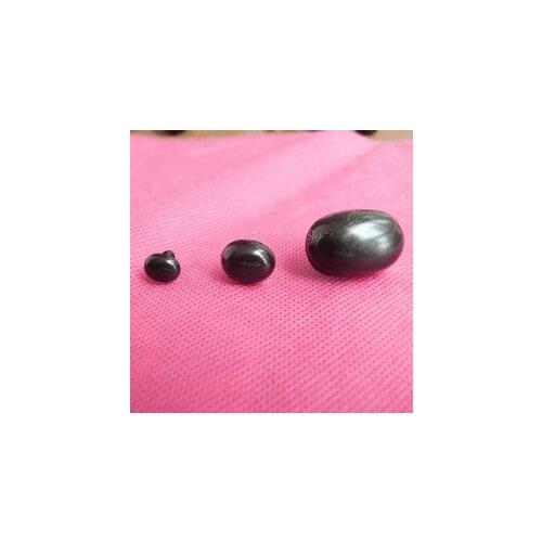 60pcs/lot--9x6mm/10x13mm/16x25mm black color Oval shape plastic safety toy nose with washer for diy animal doll accessories