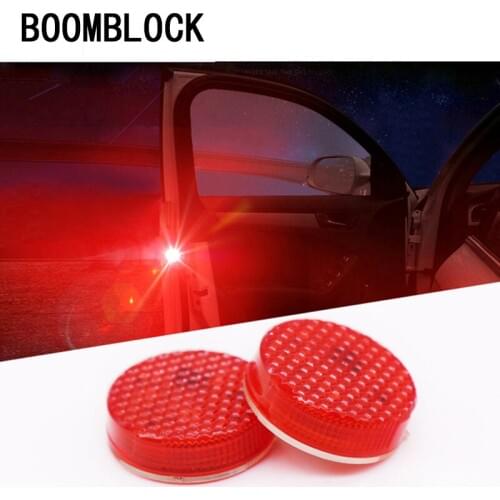 Car-Styling LED Strobe Light Stickers For Audi A4 B6 B8 VW Passat B5 B7 Skoda Octavia A7 A5 Renault Megane 2 3 Ford Focus 2 3