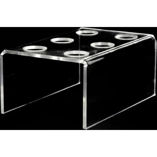 Behogar 6-Hole Acrylic Clear Cupcake Ice Cream Cone Display Holder Bakeware Stands Cake Shelf Wedding Birthday Party Decorating