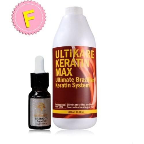 1000ml Formaldehyde-free Brazilian keratin for hair straightening Smoothy Hair With Free 10ml Argan Oil for curly hair