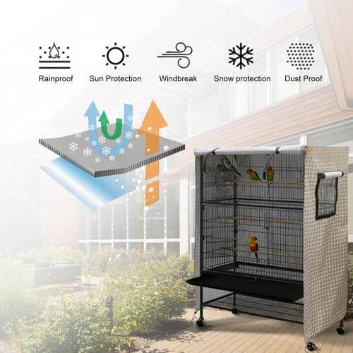 Bird Cage Cover Sunshade Bird Cage Canopy Good Night Birdcage Cover Bird Parrot Nests Cover Light Proof Cage Cover 97*60*130cm