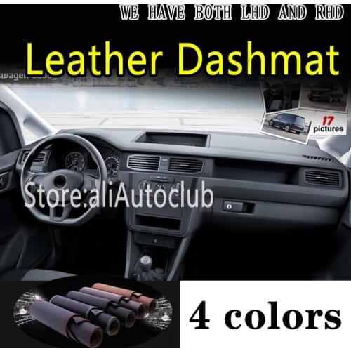 For VW Volkswagen Caddy 2016 2017 2018 2019 PU Leather Dashmat Dashboard Cover Dash Mat Sunshade Carpet Car Styling accessories