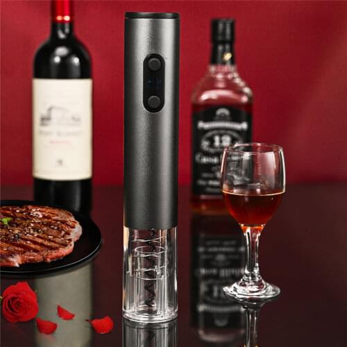 4/5Pcs Electric Wine Bottle Opener Set Automatic Corkscrew with Stopper Pourer Foil Cutter Wine Tool Gift Box USB/Battery Charge
