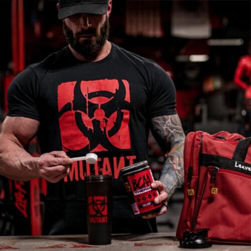 Mens sports t-shirt mens sports T-shirt cotton quick drying fit running t-shirt mens Fitness Training Gym sports T-shirt summ