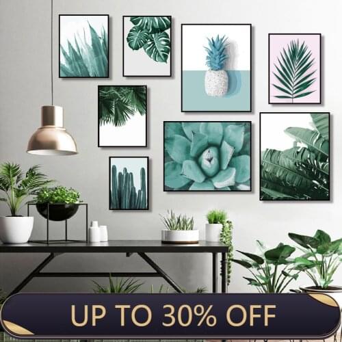 Canvas Painting By Numbers Leaf Plant Kits Drawing Hand Painted Pictures By Numbers Still Life Home Decoration