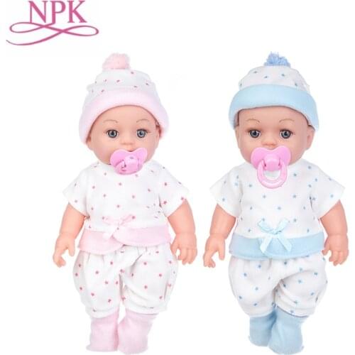 NEW Baby Reborn Doll 12 Inch Realistic lifelike Newborn Babies Doll Toy For Girls Toddler Reborn Doll With Pacifier Birthday GIF