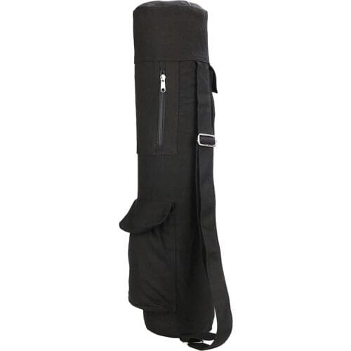 Yoga Mat Storage Bag Multifunctional Canvas Yoga Bag Large Capacity Sports Fitness Yoga Pilates Backpack Bag With Kettle Pocket