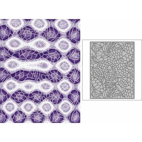 New Spotted Fish Scales Plate Background Craft Embossing Mold 2021 Metal Cutting Dies for DIY Scrapbooking Album Card Making