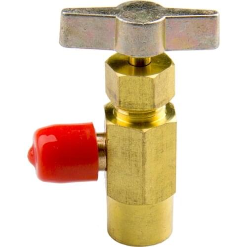 Can Tap Valve R134a Refrigerant Dispenser Tank Adapter 1/4 Freon hose Self Seal