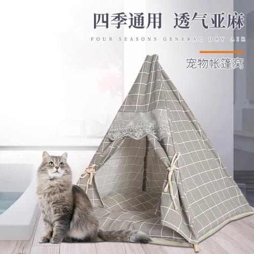 Four seasons cat litter small dog Teddy Bichon kennel closed, pet tent breathable delivery room tent