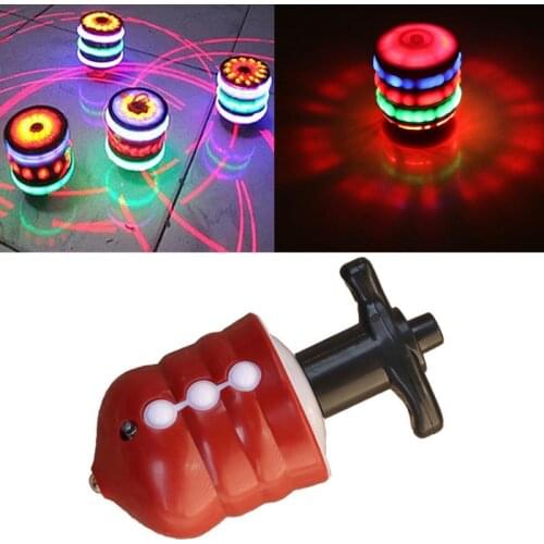 New Colorful Flash LED Light Spinning Top Laser Music Gyroscope Kids Wood Luminous Music Gyro Interesting Children Toy Gifts