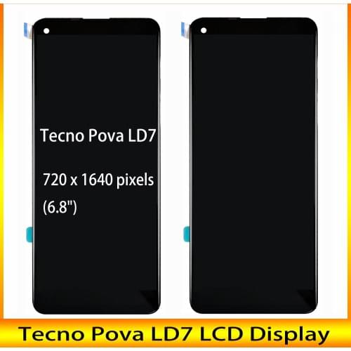 New 6.8inch LCD For TECNO POVA LD7 LCD Display + Touch Screen Digiziter Assembly With Tools