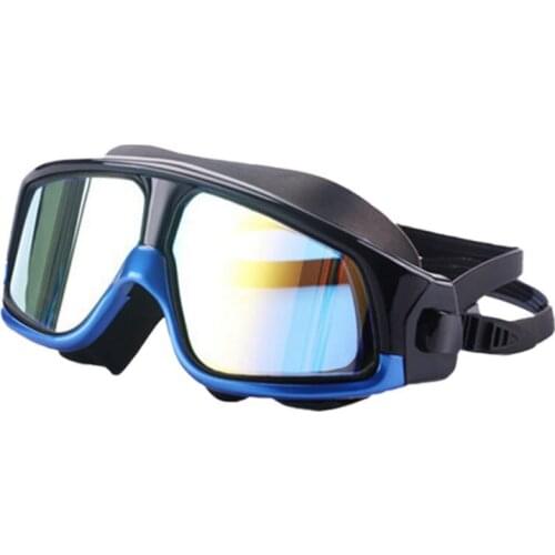 Men Women Swimming Goggles Comfortable Silicone Large Frame Mask Waterproof UV Protection Anti-Fog Swimming Glasses