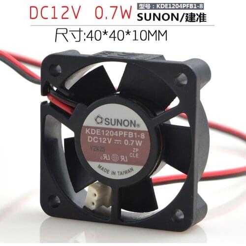 ADDA KDE1204PFB1-8 12V 0.7W 4CM 4010 2 wire cooling fan 40X40X10MM
