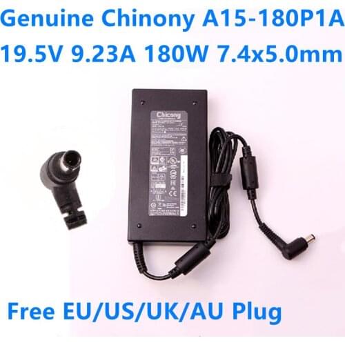 Genuine Chinony 19.5V 9.23A 180W 7.4x5.0mm A15-180P1A A180A019L A180A012L AC Adapter For MSI GS65 GL73 MS-17C5 Laptop Charger