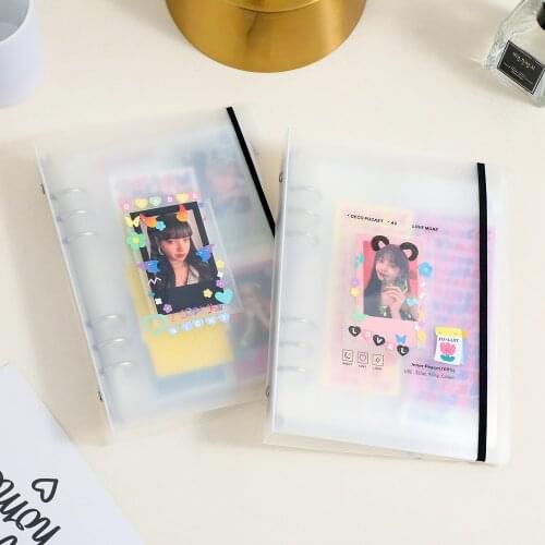 A5 Binder Storage Collect Book DIY Loose-leaf Binder Idol Photo Organizer Journal Diary Cover Waterproof Album School Stationery