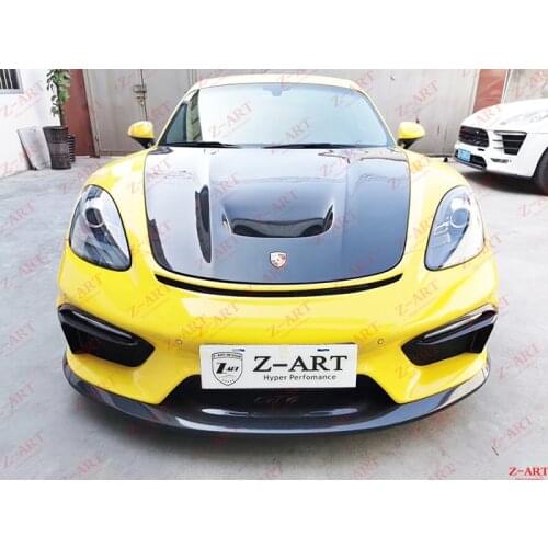 2016-2019 Z-ART 718 dry carbon fiber front hood for Porsche 718 Boxster carbon fiber front trunk lid for 718 Cayman front lid