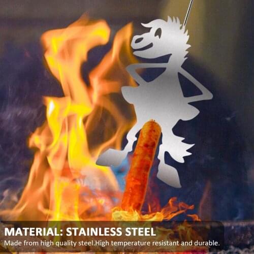 Hot Dog Rack Craft Skewer Stick Barbecue Fork Stainless Steel Barbecue Grill Vertical Sausage Roaster Stand BBQ Accessories