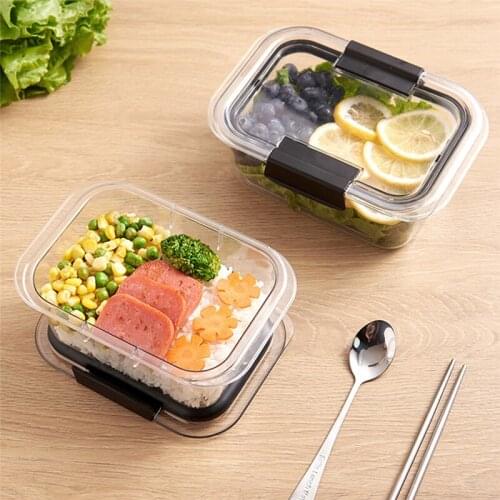 Transparent With Lid Kitchen Separate Freezer Seal Bin For Plastic Storage Boxes For Fruits and Vegetables Box Organizer