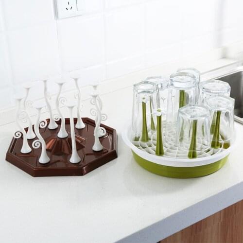 Foldabled cup drain rack kitchen storager bottle drain rack tea cup placement rack Glass water bottle drain drying rack