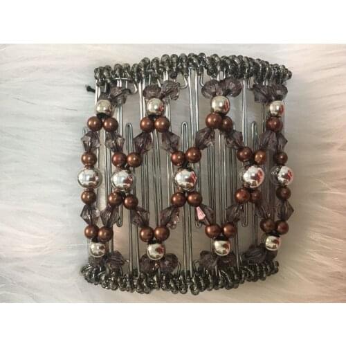 GREY beads classical metal comb girls women lady wedding pary best gift magic comb 10 pcs /lot