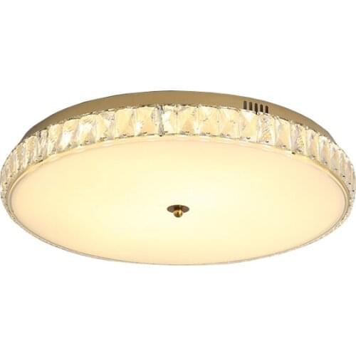 Modern Simple Light Luxury Crystal Lamp Bedroom Lamp Round Romantic And Warm Childrens Room Guest Room Ceiling Lamp