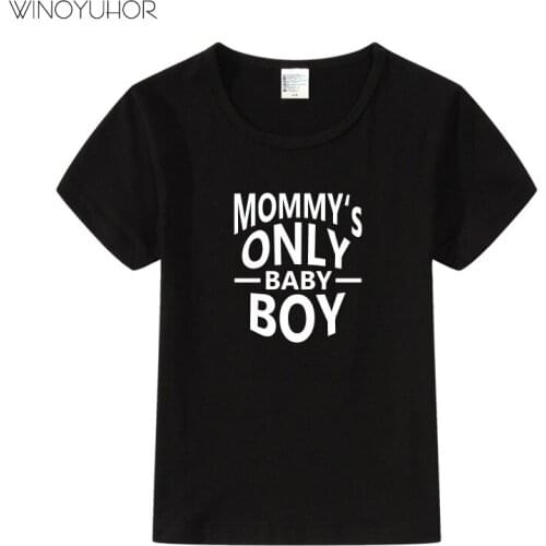 Mommys Only Baby Boy Letter Print Tops Summer T Shirt Cotton Short Sleeved T-shirt For Children Kids Girls Love Tshirt