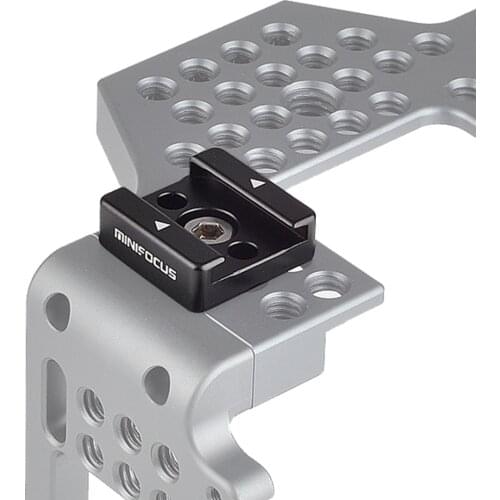 Updated Cold Shoe Mount Adapter Bracket Universal Hot Shoe with 1/4" Thread Hole for DSLR Camera Cage Flash Led Light Monitor