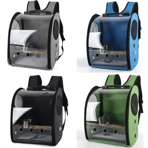 Parrot Backpack Carriers Bag Pet Bird Bubble Backpack Transparent Travel Cage