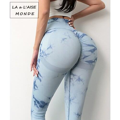 Lucylizz Women Yoga Pants Fitness Sports Leggings Running Tights Sportswear Push Up Pants Gym Clothing Mesh Athletic Trousers