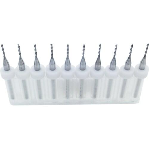 10Pcs 1.0mm Drill Bits Router Bit Import Carbide PCB Print Circuit Board Mini CNC Set Woodworking Tools