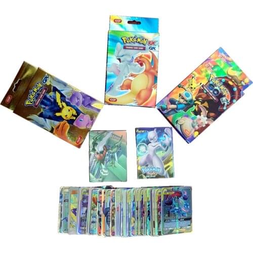 100pcs/set of Pokemon Flashcard In English POKEMON EX GX MEGA TGA Hobby Collectibles Game Collection Anime Cards for Children