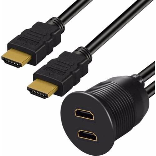 2 Port HDMI Male to Dual HDMI Female Adapter Converter Extension Video Cable for PC Display