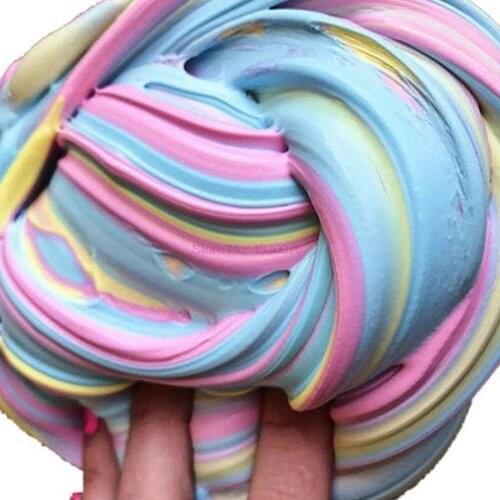 DHL 200pcs Soft fluffy slime toys putty styrofoam light Playdough Slime supplies Plasticine Gum Polymer soft modeling Clay