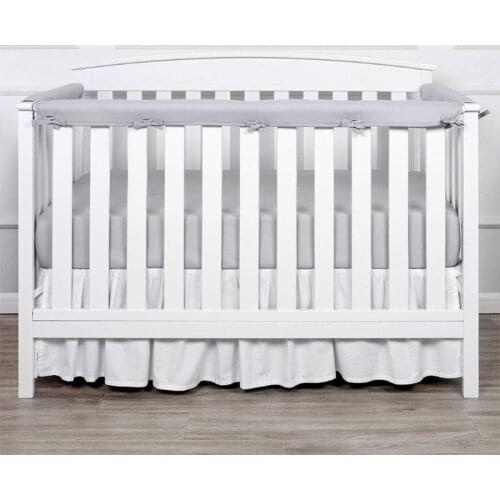 New 3 Pcs/Set Baby Crib Rail Cover Cotton Cloth Chewing Breathable Protector Padded Newborn Infants Safe Teething Guard Wrap