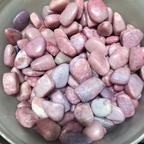 3pcs natural rough pink stone raw pink crystal stones for home decoration Red the treasure