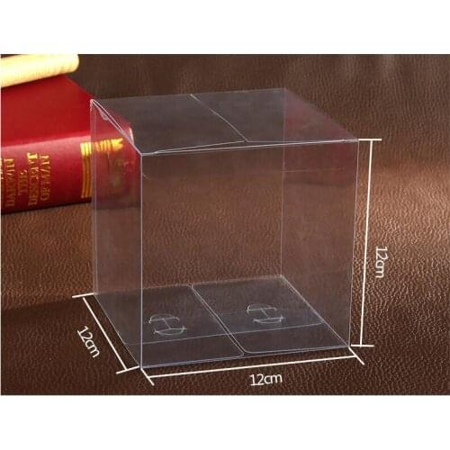 30pcs 12*12*12cm clear plastic pvc boxes packaging for giftcandycosmeticcakecrafts display package transparent Box