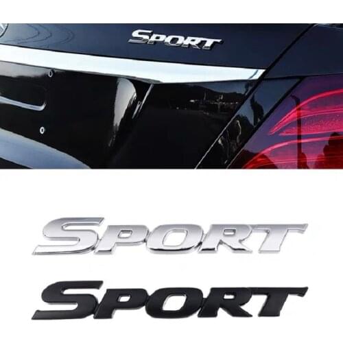 3D Metal Chrome Logo Car Sticker SPORT Emblem Badge Door Decal Auto Accessories for Toyota Highlander BMW HONDA Car Styling
