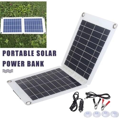 60W Foldable Solar Panel Module for 18V 12V RV Car Boat Battery USB Rechargeable Travel DIY Solar Panel Charger