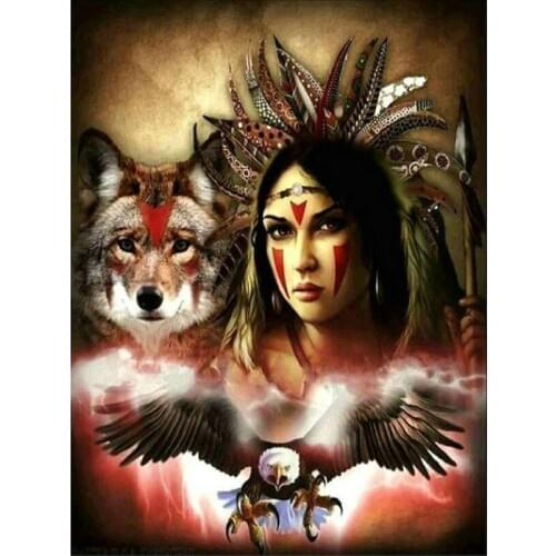 DIY Diamond Painting Cross Stitch kits Wolf Full square diamond Mosaic eagle pattern Diamond Embroidery Icons home Decorative